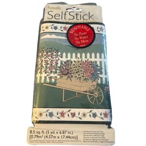 Sunworthy self stick borders unroll & hang removable no mess 5 yds. NIP